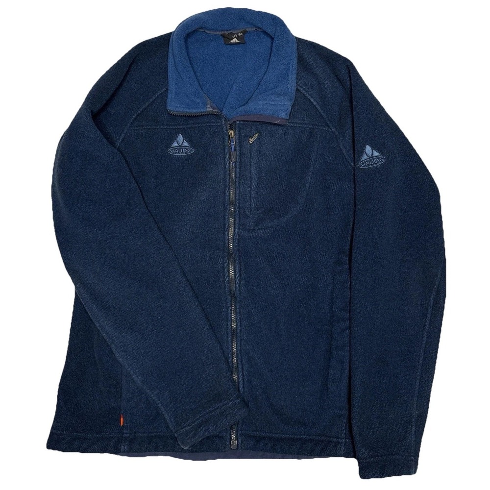 VAUDE Fleece Full Zip Teal Blue Jacket SZ LG Outdoor Polartec Hiking